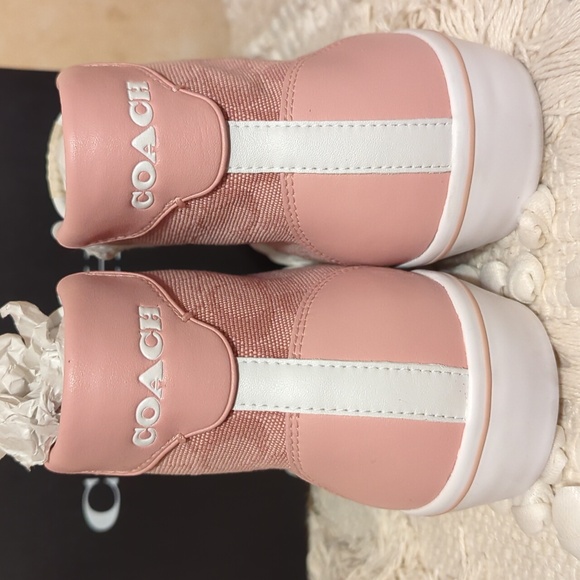 COACH NIB Hi Tops Pink 7.5 - Picture 6 of 10